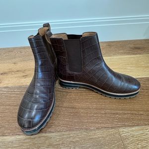 Madewell Chelsea Boot Crocodile Leather Size 10